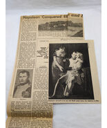 (2) Vintage Napoleon &#39;Conquered&#39; Elba Newspaper Clippings - $27.73 CAD