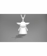 Personalized Grogu Women&#39;s Pendant with 1/10 CTW Diamonds in 925 Sterlin... - $137.08 CAD