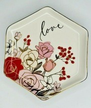 Hallmark Love Valentine Floral Trinket Dish U80 - £10.34 GBP