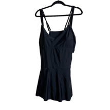 Womens Black One Piece Swimsuit Swim dress Size 4XL Straps and Padding Beach - £15.09 GBP