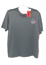 Hugo Boss  Gray Red Logo Design Cotton Mens T- Shirt Size 2XL - $52.04