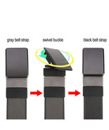 150cm Extra Long Reversible Webbing Belt with Adjustable Alloy Buckle fo... - $31.93 CAD