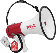 Portable Megaphone Speaker PA Bullhorn-Built-In Siren, 50W Adjustable Volu - $105.92