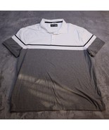 Calvin Klein Polo Shirt Adult XXL Gray White Casual Golf Golfing Rugby Mens - £19.69 GBP