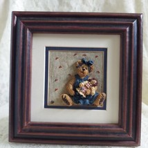 2001 Boyds Bearly Art Gallery Framed Decoration Sally and Annie FREE US SHIPPING - £22.76 GBP