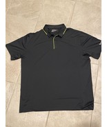Nike Golf Tour Performance Polo Shirt XL Black Dri-Fit Stretch Pinstripe - $15.49 CAD