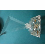 Crystal Perfume Bottle Gold Flowers ORREFORS Jewelry Compatible with Box... - $63.89 CAD