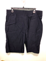 Men&#39;s Navy Blue Rayon Blend Pull On Shorts Waist Size 35-40&quot; Inseam 9.5&quot; Pockets - £3.15 GBP