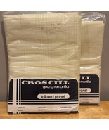 Croscill Tailored Curtains Young Romantics 60X84 Textured Panels Yellow Vtg - $752.48 MXN