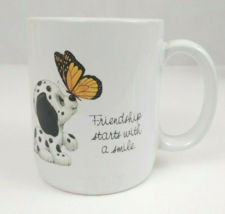 Moosehead Friendship Starts With A Smile Dalmatian Puppy &amp; Butterfly Coffee Cup - £6.12 GBP