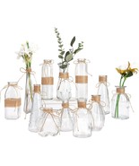 Cucumi Small Bud Vases For Flowers Set Of 12, Mini Clear Glass Vases Bul... - £33.03 GBP