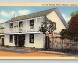 Old Whaling Station Monterey California CA UNP Unused Linen Postcard M8 - $2.92