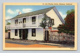 Old Whaling Station Monterey California CA UNP Unused Linen Postcard M8 - £2.28 GBP