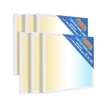 6-Pack Of Allsmartlife 2&#39;x2&#39; LED Flat Panel Lights, 0-10V Dimmable, 5CCT... - $133.65