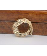Pre-Owned Vintage Gold Tone Rhinestone Circle Pin - $7.91