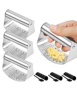 FATUXZ 3-Piece Stainless Steel Garlic Press Set with Silicone Peeler - €14,30 EUR