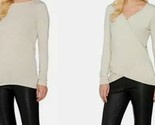 H By Halston ~ Reversible ~ Long Sleeve ~ Wrap Style Sweater ~ Stone ~ S... - $22.44