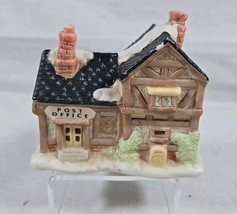 Christmas 1993 Porcelain Bisque Miniature Olde Town Village Post Office #10670 - £9.11 GBP