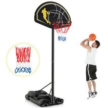 4.25-10 Feet Portable Adjustable Basketball Goal Hoop System - Color: Black - $4,348.77 MXN
