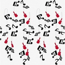 Rockin&#39; Rhythms Music Garland - 2pc G Clef &amp; Note Garland in Red &amp; Black for Mus - £21.34 GBP