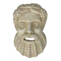 Dionysus Bacchus Greek Roman God of Wine Cast Stone Head Mask Statue Sculpture - £54.36 GBP