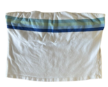 Full Tilt Women&#39;s Tube Top Cropped Strapless Cotton Size M White w/ Blue... - $4.94