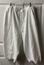 White Stag Capri Pants Womens Plus Size 2X White Cotton Pull On Pockets - $16.71