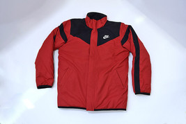 NIKE Youth XL 18-20 Vtg Reversible Jacket Red/Black Swoosh Full Zip VGC - £47.74 GBP
