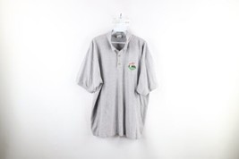 Vintage 90s Mens XL Distressed Spell Out Field of Dreams Movie Polo Shirt Gray - £27.65 GBP