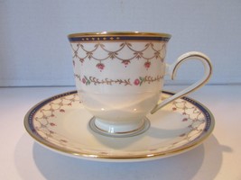 LENOX BONE CHINA AMERICAN HOME COLLECTION TERRACE ROSE FOOTED CUP AND SA... - $241.62 MXN