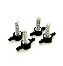 1/4-20 x 3/4&quot; Clamping Thumb Screw Bolts Black Butterfly Tee Wing Knob 4... - £8.84 GBP