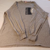 NFL Pittsburgh Steelers T Shirt Men&#39;s XL Gray Long Sleeve Crew Neck Pull... - €11,26 EUR