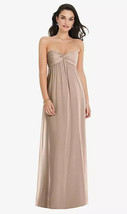 Dessy 3101..Twist Shirred Strapless Empire Waist Gown....Topaz...Size 6.... - $84.55