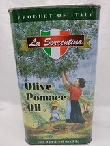 **Empty Tin** La Sorrentina Olive Pomace Oil Tin 5 7/8&quot; X 3 1/2&quot; X 10 1/4&quot; - £33.70 GBP