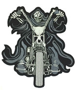Large Grim Reaper Patch 10 Inch Motorcycle Riding Biker Clothing Iron On... - £28.89 GBP