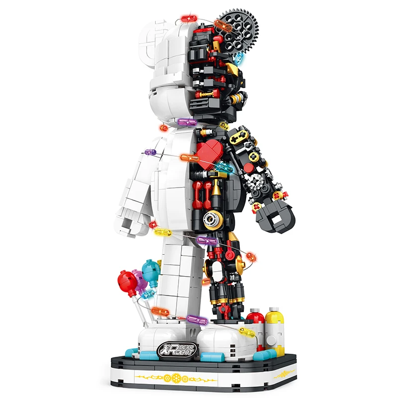 Machine Violent Bear 3D Half-Body Model Robot Building Blocks Bricks Designer - £51.32 GBP+