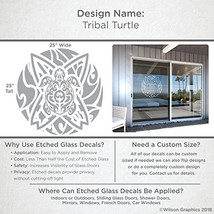 Tribal Turtle - Coastal Design Series - Etched Decal - For Shower Doors,... - £34.27 GBP