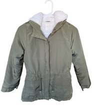 Copper Key Jacket Green Hooded Shearling lined Size M girls - £4.75 GBP