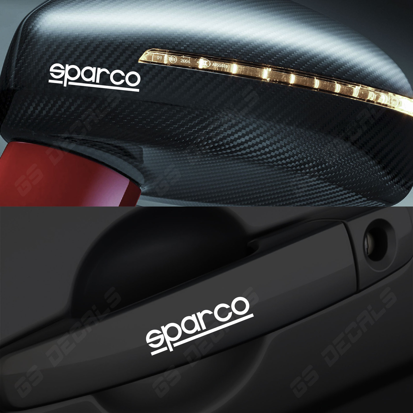 Sparco Logo Mirror Handle Decals Stickers Premium Quality 5 Colors Porsche Audi
