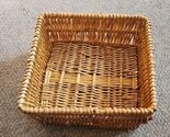 Wicker Basket Caddy Tote Tray Storage Carry 11.5x11x5 Rattan Woven - $16.99