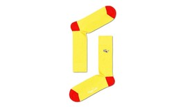 Happy Socks 3D Yellow Glasses Unisex Premium Cotton Socks 1 Pair Size 7-11 - $15.14