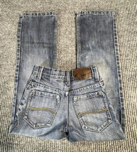 Duluth Trading Jeans Mens 46x32 Flex BallRoom Blue Denim Work Distressed... - $29.08