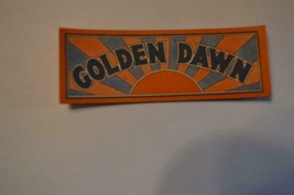 Golden Dawn Neck Label . inv, 2 - $5.00