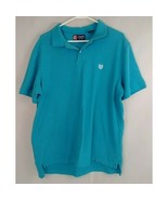 Chaps Men&#39;s Short Sleeve Light Blue Polo Shirt Size Large - $12.86