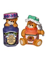 Enesco Lucy &amp; Me Lucy Rigg Bears-Grape Preserves &amp; Peach Jam ‘95 Lot of 2 Signed - £15.68 GBP