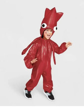 Toddler Plush Red Squid Jumpsuit Halloween Costume - 18-24 Months - £15.52 GBP