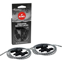 Kiwi No Tie Elastic Shoe Laces Black &amp; White One Size Fits All Sneakers ... - $130.35 MXN