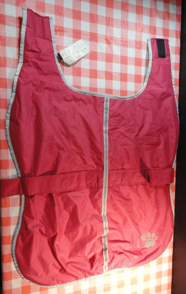 ZACK &amp; ZOEY RED AND PLAID REVERSIBLE AND REFLECTIVE DOG COAT BOG DOG L 2... - $11.77