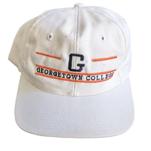 Georgetown College Tigers Split Bar Snapback Hat Baseball Cap Vintage 90s  - £31.28 GBP