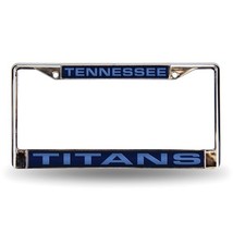 NFL Tennessee Titans Laser Chrome Acrylic License Plate Frame - £23.42 GBP